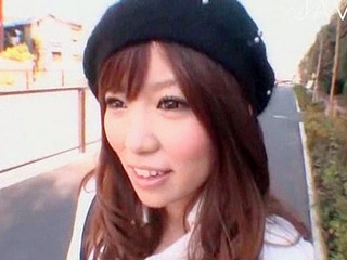 Japanese teen feeling the dick of a senior