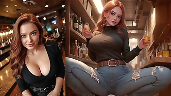 Sexy Barmaid Gets Her Pussy Pounded And Asks For A Cum Shot on Her Ass